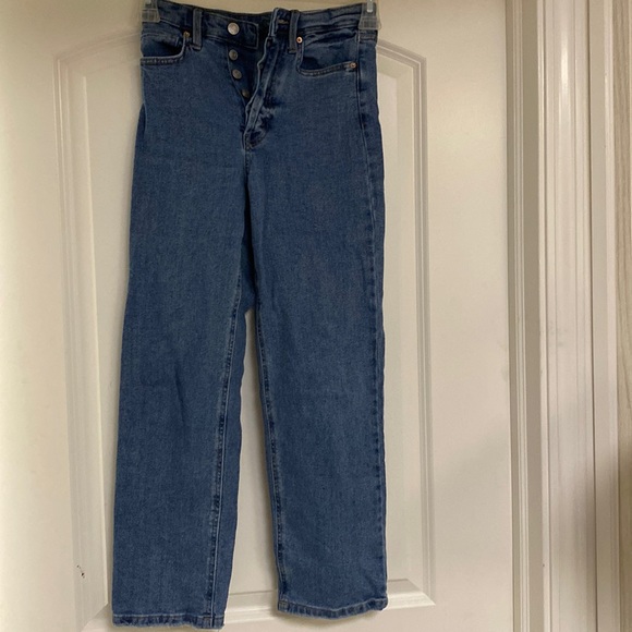 Wild Fable, Size:00, Blue High Rise Straight Jeans - Picture 1 of 3